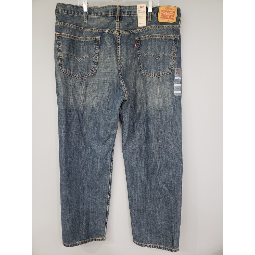 NEW Levis 550 Relaxed Mens Loose Fit Jeans 44X30 W44L30 MEDIUM WASH